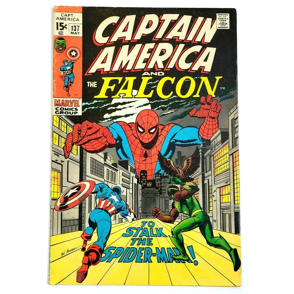 CAPTAIN AMERICA # 137 - (1971)‎ MARVEL COMICS - SPIDER-MAN APPEARANCE